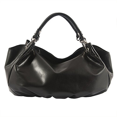 Briosa Borsa a tracolla, Mariot Nera, in pelle
