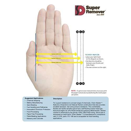 Neoprene, Chemical Resistant Gloves, Industrial Strength, Stripping And Painting Gloves, Durable & Reusable With Anti-Slip Grip - 1 Pair (Medium) #TOP4