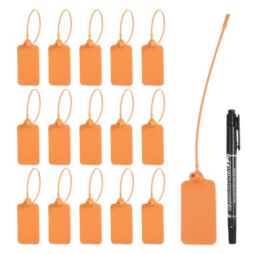 Lot de 30 étiquettes vierges en plastique imperméables avec marqueur inclus