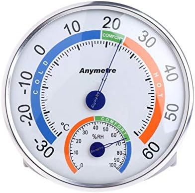 Wishlink Indoor Outdoor Round Shape Thermometer Temperature Garden Hygrometer Comfortable r Weather Humidity Meter