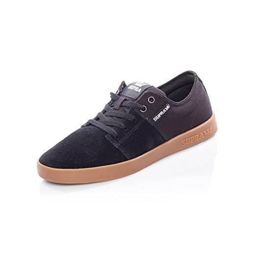 Supra Stacks II, Zapatillas de Skateboard Unisex Adulto, Negro (Black-Gum-M 55), 38 EU