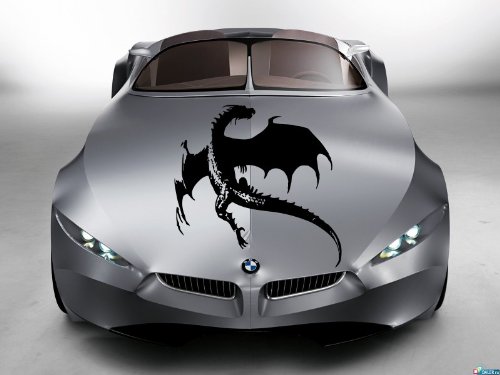 Dragon Angry Evil Hood Auto Vinyl Decal Art Sticker Graphics Fit Any Car Ar1018