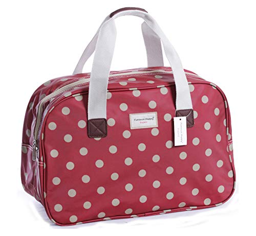 Toile cirée Holiday Travel Weekender Tote Bag Sac à Main Imprimé Floral (English Red Spot) Cover