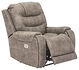 Signature Design by Ashley Yacolt Power Recliner with Adjustable Headrest, Tan