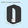 biOrb Life 15 Acrylic 4-Gallon Aquarium with White LED Lights Modern Compact Tank for Tabletop or Desktop Display, Black