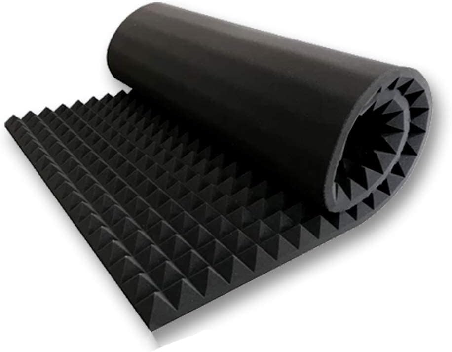 Cambik Acoustic Foam Pyramid Shape Panels - 3 x 6 Feet, Music Studio Sound Absorbing Soundproofing Foams, Control Echo with High Density Noise Absorber Wall Panels (Pyramid Shape - (Pack of 1))