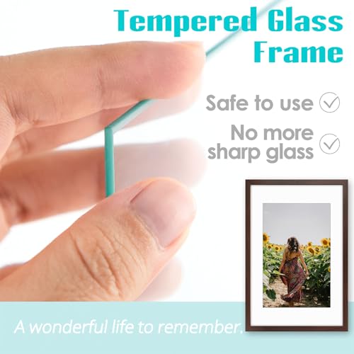 Image of Frametory, 16X24 Picture Frame Display 12X18 with Mat or Without Mat, Horizontal or Vertical Wall Poster Frame with High Definition Glass, Wide Molding, Perfect for Home Decorate (Brown, 3 Pack)