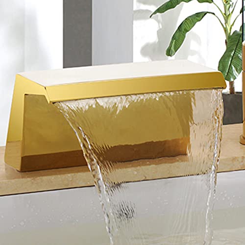 Mitigeur de baignoire 3 trous doré au design moderne de luxe