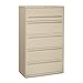 Hon 700 Series 5-Drawer Lateral Files w/Locks-5-Drawer Lateral File, 42"x19-1/4"x67", Putty