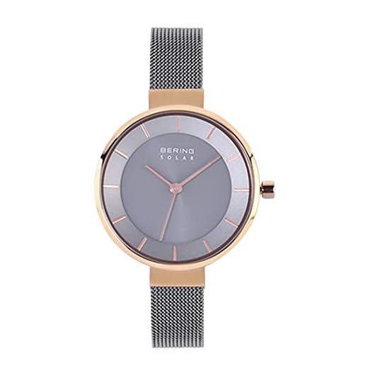 BERING Reloj Analógico para Mujer de Energía Solar con Correa en Acero Inoxidable 14631-369