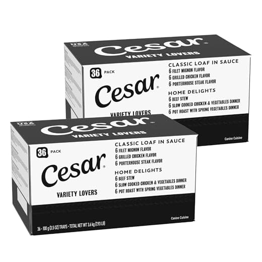Cesar Home Delights & Classic Loaf in Sauce, Adult Wet Dog Food, Variety Pack, Wet Food for Dogs, 3.5 oz Tray, 36 Count