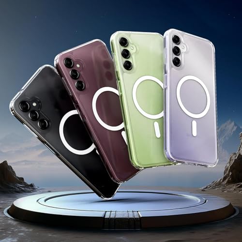 Image of DIZORO Magnetic for Samsung A55 5G Case Clear [Compatible with MagSafe][Anti-Yellowing][Built-in 4 Airbags][Military Grade Protection][Shockproof ] Samsung A55 5g Phone Back Cover (Clear)