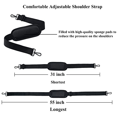 Eage Art Portfolio Case 38 X 49 Inches, Waterproof Nylon Artist Carrying Bag With Soft-Sided Shoulder Straps, Black Large Art Storage Folder For Artwork Organization (0004) #TOP2