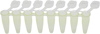 0.2ml 8-Well PCR Strip Tubes, Hinged Flat Caps Attached 120 Strips/Unit