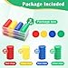 Luxiv 200Pcs Plastic Learning Counters with Storage Box, 4 Colors Bingo Chips 1 Inches Poker Chips Educational Counting Math Counters Manipulatives Round Game Chips Plastic Counters (1.5 inches)