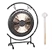 Generic 18in Mini Gong with Mallet Metal Gong Stand at The Seaside C-Stand Sound Healing Gongs for Therapys Yoga Various Small Spaces Long Sustain