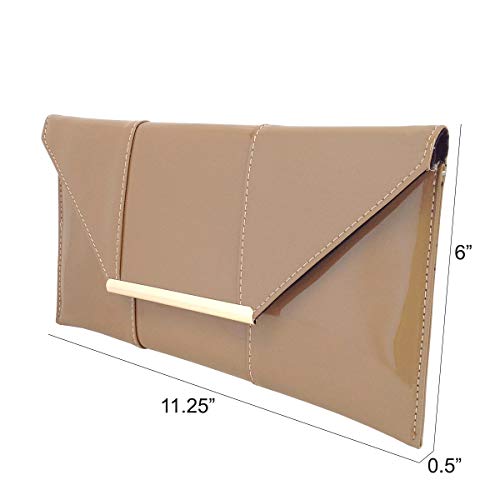 Image of JNB Faux Patent Leather Envelope Candy Clutch