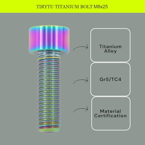 Image of M8x25 Titanium Bolts Hex Socket Cap Screw, Colorful, 4PC