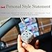 MOTOFITOOL Creative Hanging Dice with Dots Car Rearview Mirror Charm, Bling Car Charm, Rear View Mirror Accessories, Stylish Auto Interior Decor
