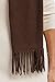 Fishers Finery Women's 100% Cashmere Knit Scarf with Fringe Detail; Super Soft and Warm Classic Winter Fashion Scarf, Black Label Gift Box Included (Brown)