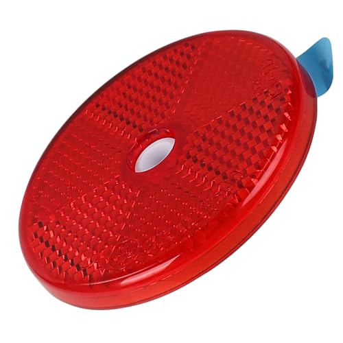 Image of 10 Pack Red Self Adhesive and Screw on Round Reflectors, DOT SAE Approval Road Safety Gate Posts Rear Reflectors for Mailboxes Driveway Trailer Caravan Tunnels Truck Tractor Boat Lorry