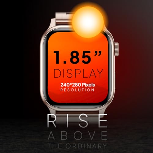 Image of Fire-Boltt Rise Luxe Bluetooth Calling Smart Watch, 1.85 inchHD Display,AI Outfit Watch Face, 2 Looks in 1 Watch, Extra Straps at ₹99, 120+ Sports Modes, Metal Smartwatch for Men & Women (Rose Gold)