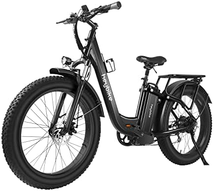 Heybike Explore Electric Bike for Adults 48V 20AH Removable Massive Battery, 750W Brushless Motor, 26" x 4.0 Fat Tire Step-Thru Ebike up to 28MPH, Shimano 7-Speed, UL Certified