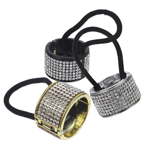 Élastiques à cheveux boucle strass idée cadeau élégante pour coiffure fille et femme