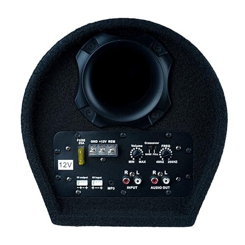 Image of Hydra HY-Sonic 10ABT 10 Inch Active Car Basstube with Inbuilt Amplifier Powered Subwoofer (RMS Power: 450 W)