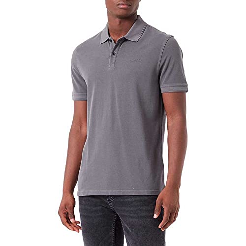 BOSS Herren Prime Slim-Fit Poloshirt aus Baumwoll-Piqué Dunkelgrau XXXL