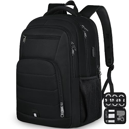 RAINSMORE Laptop Backpack 17.3 Inch Travel Backpack for Men Women Waterproof Computer Backpack Business Mens Backpacks