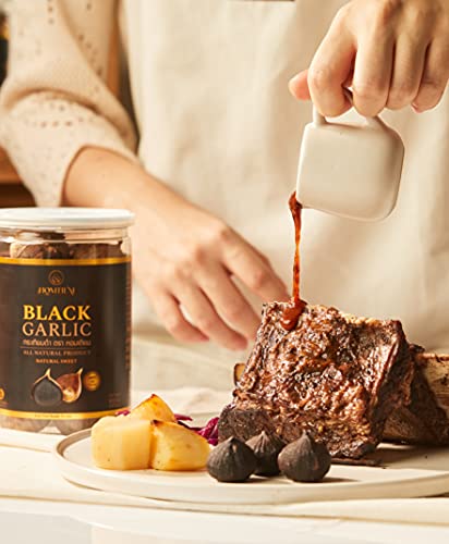 Image of Homtiem Black Garlic 3.53 Oz (100g.), Whole Black Garlic Fermented for 90 Days, Super Foods, Non-GMOs, Non-Additives, Ready to Eat for Snack Healthy, Healthy Recipes