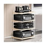 Style moderne : ce support multimédia dispose d'un design élégant avec des étagères en bois, ajoutant une touche élégante à n'importe quelle pièce. Son design compact le rend parfait pour les coins ou les espaces inutilisés. Il peut être utilisé comme support multimédia dans le bureau, le salon ou la chambre, offrant polyvalence et style pour vos besoins d'organisation à la maison.