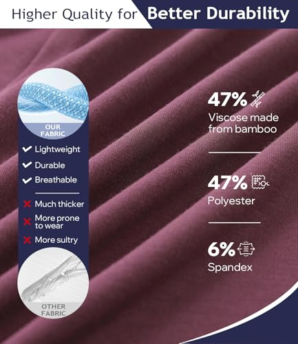 Image of BAMBOO COOL Mens Underwear Boxers Moisture-wicking and Cool Men's Boxer Shorts Loose Fit Super Soft 4 Pack