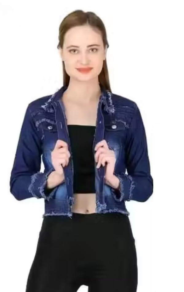 hypefashion Womens Denim Standard Length Full Sleeve Solid Jacket-picture-43