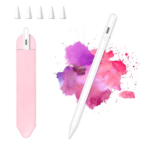 KBCASE Lápiz para Apple iPad 2018-2024,Pencil para iPad Carga Rápida de 15 mins, Rechazo de Palma Stylus Pen para Apple iPad 10/9/8/7/6th Gen,Pro M4/11/12.9"/13",Air M2/3/4/5,Mini 5/6