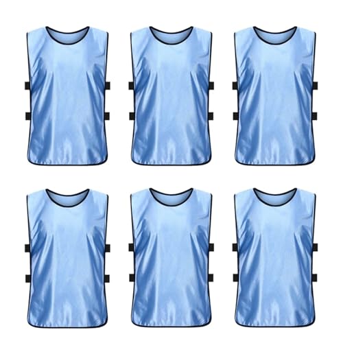 AMENGJ Sports Petos de Entrenamiento 6 Camisetas de fútbol for Entrenamiento Deportivo, de Malla, Sueltas, for Baloncesto, críquet, fútbol, ​​Voleibol, Rugby, Accesorios Deportivos.(Beige,90-110cm)