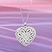 Ross-Simons Sterling Silver Scrolled Heart Locket Necklace With Diamonds. 16 inches