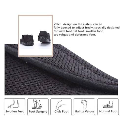 Diabetic Slippers, Mens Stylish Slip-On Wide Summer Breathable Open Toe Diabetic Sandals, Fattening and Widening Feet Walking Edema Sneakers, for Elderly Diabetic Plantar Fasciitis3