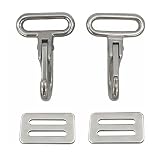 Riloer 316 Stainless Steel Bimini Strap Snaps Hooks and Sliders for 1" Straps, Bimini Top Boat top