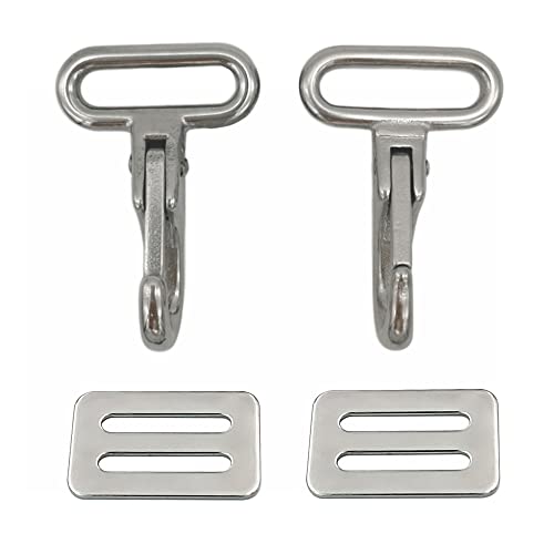 Riloer 316 Stainless Steel Bimini Strap Snaps Hooks And Sliders For 1" Straps, Bimini Top Boat Top #TOP9