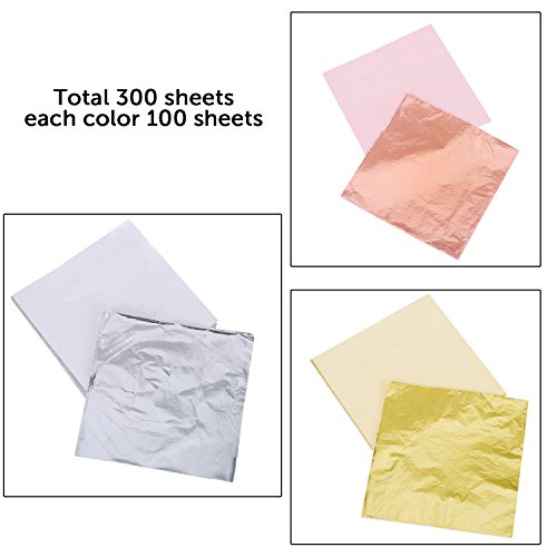 300 Fogli Imitazione Foglia Oro, Foglia Argento