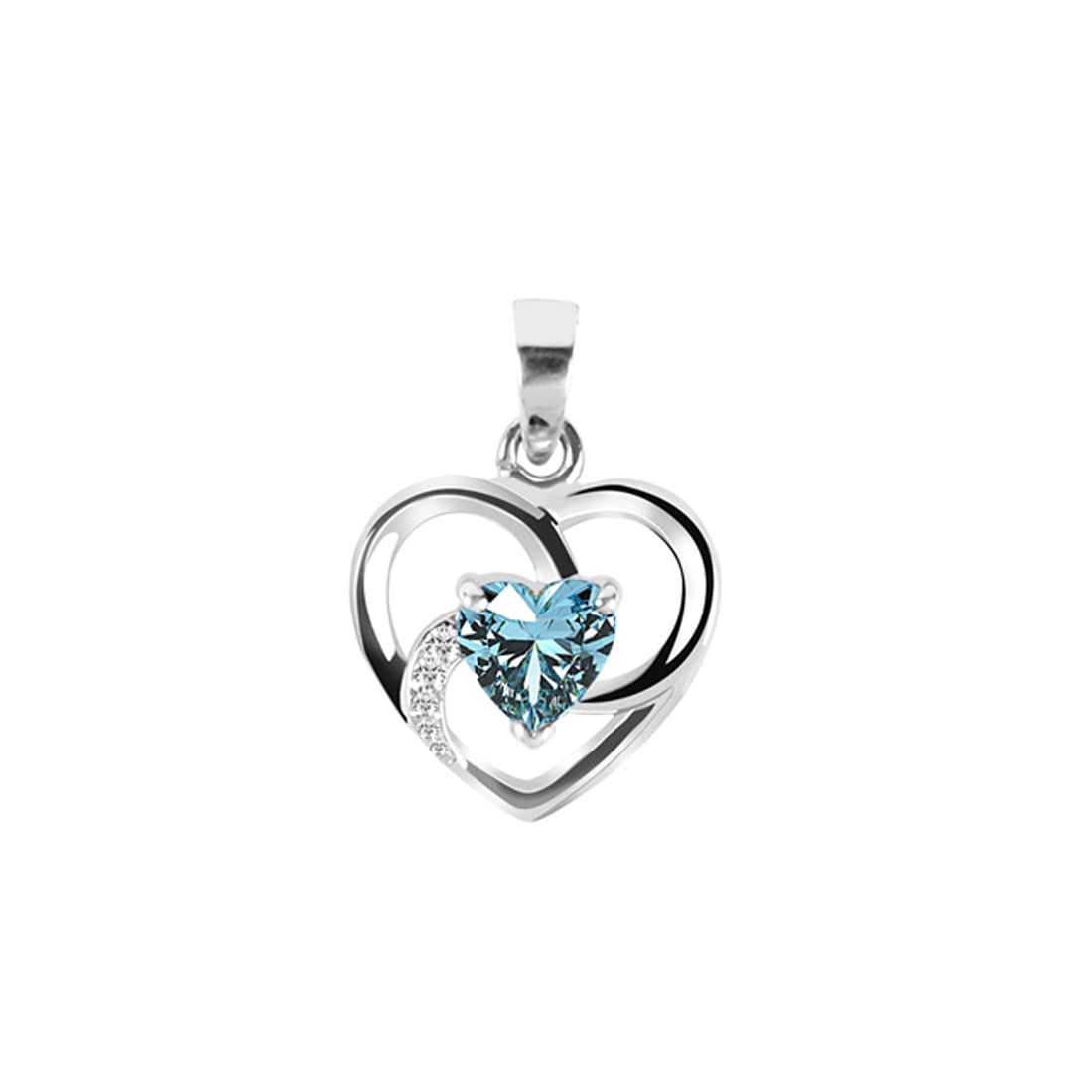 925 Sterling Silver Heart Pendant Necklace | with or Without Chain | Gift for Women and Girls