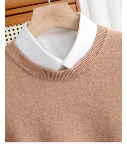 Men's Wool Sweater Crewneck Pullovers Business Casual Knit Warm Jumper Long Sleeves Warm Tops3
