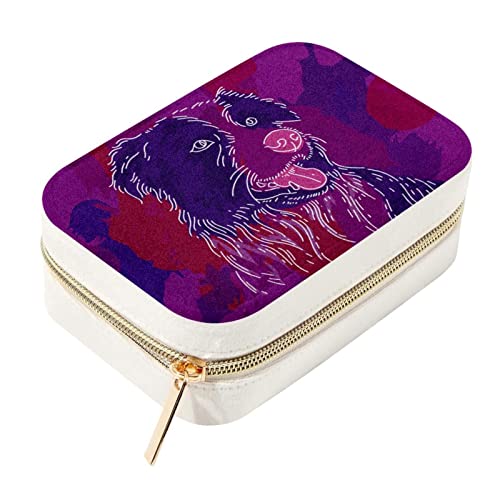 Boîte à bijoux Border Collie coffret zippé pour collier 15cm - 2