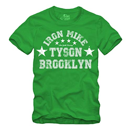Brooklyn Iron Mike T-shirt Boxen Tyson Champ Boxclub Gym - Vert - Small