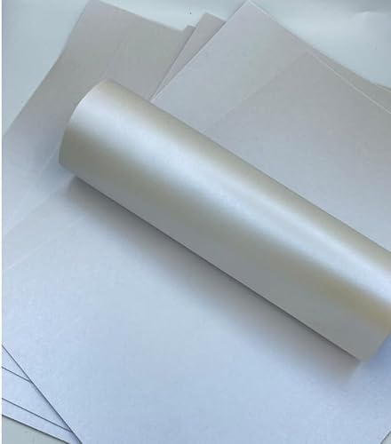 Syntego Blue 10 Sheets A4 Glaze Pearlescent Card – Ivory With Shimmer, Double Sided, 300Gsm / 110Lb Cover For Crafting, Scrapbooking, Card Making