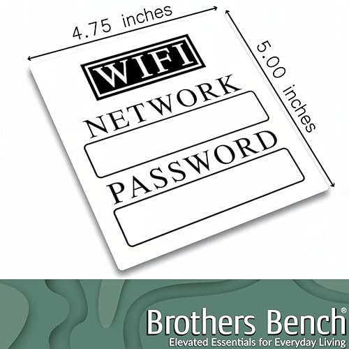 Señal magnética de contraseña WiFi blanca y negra para hogar miniatura 2