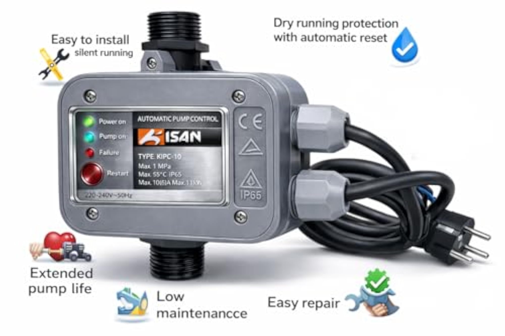 Automatic Pump Controller, 1 HP Water Control Switch