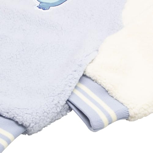 Image of Disney Lilo & Stitch, Minnie Mouse Girls Fleece Varsity Jacket - Fuzzy Lightweight Zip-Up Bomber Jacket for Kids